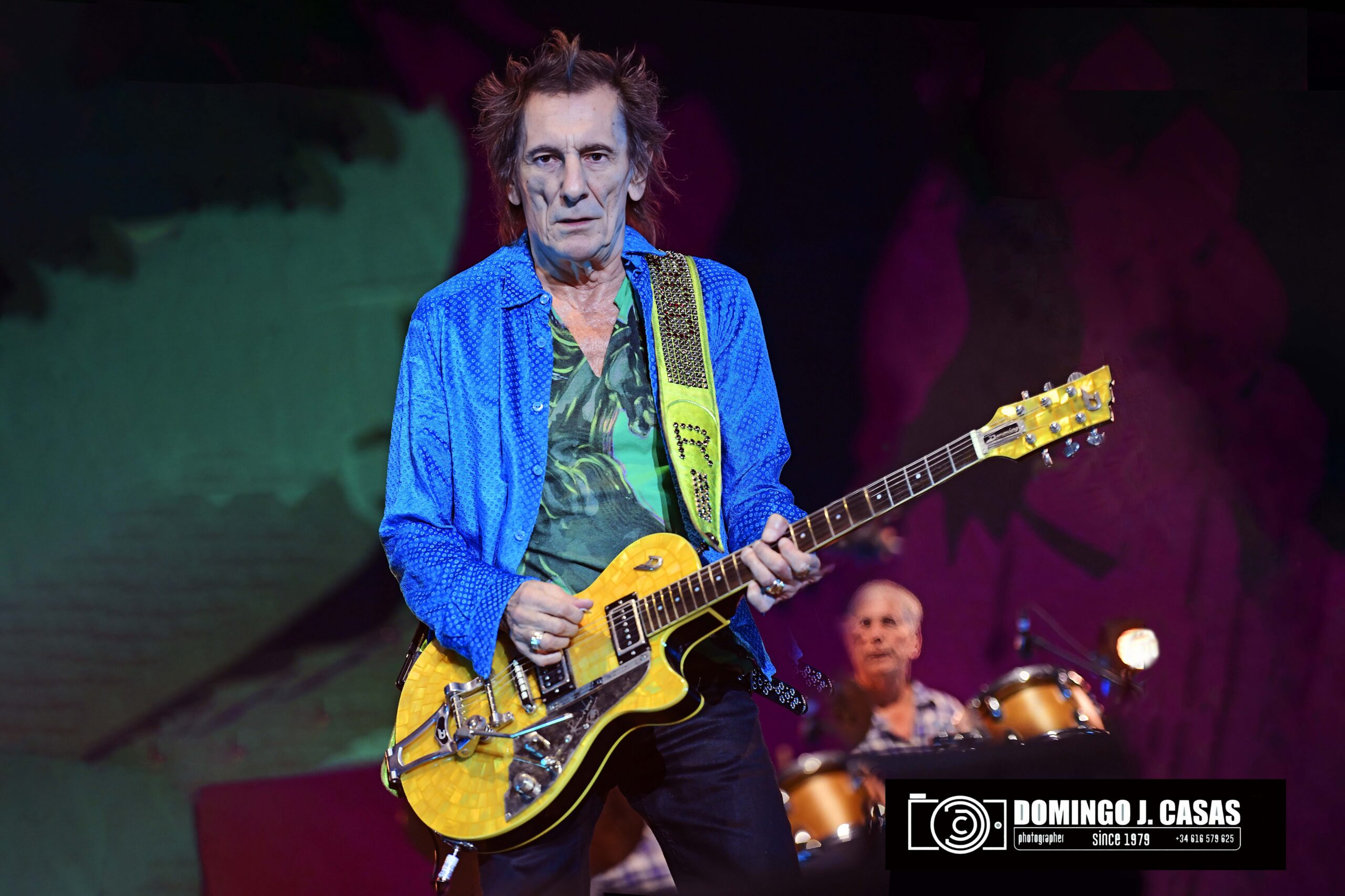 Ronnie Wood y su banda durante el concierto de Valladolid