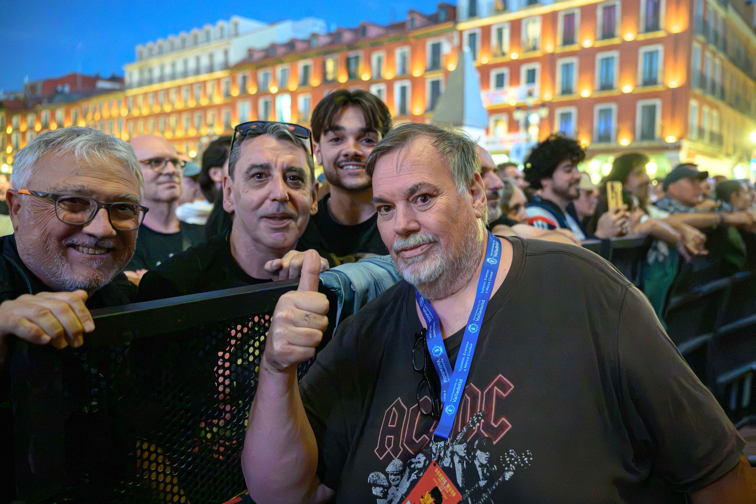 Domingo J. Casas junto a Ronnie Wood en Valladolid