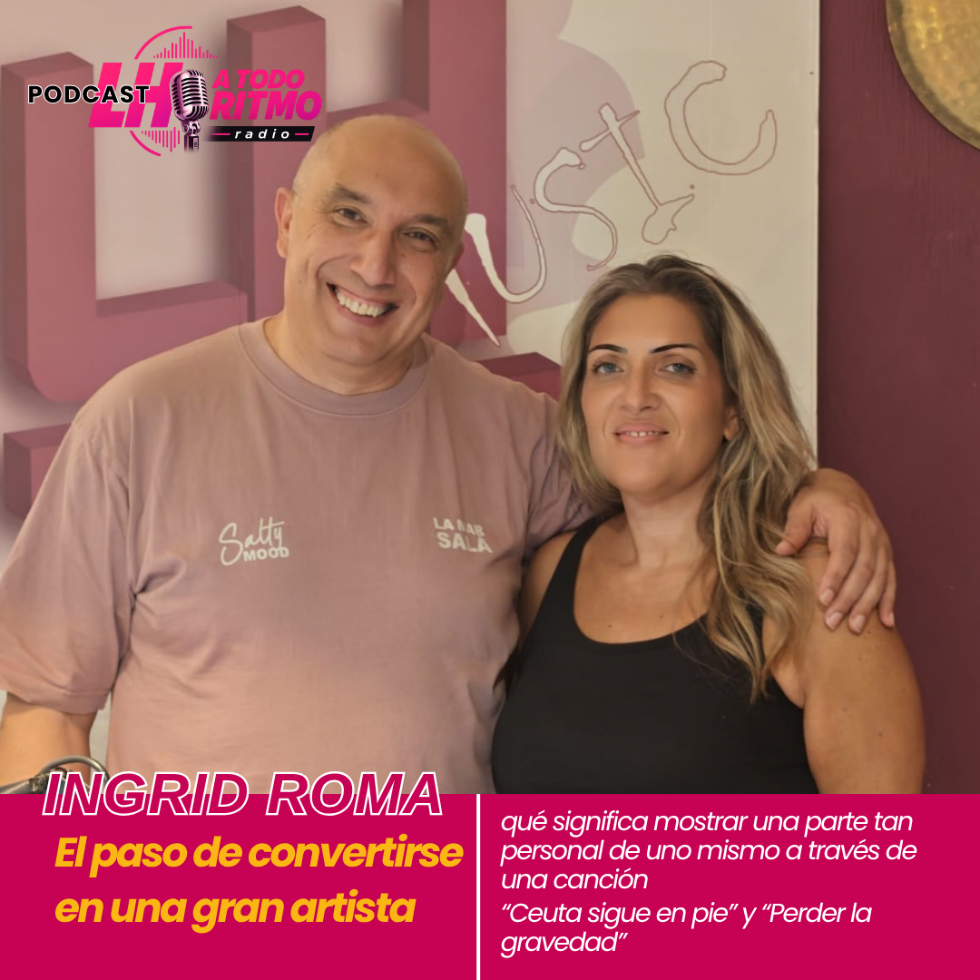 Ingrid Roma junto a Juan Rodríguez en el estudio de LH Magazin