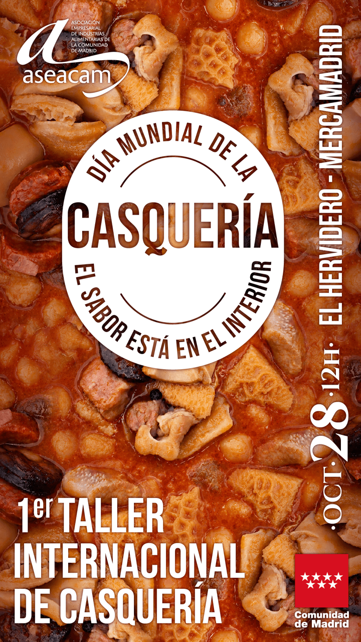 Cartel del I Taller Internacional de Casquería organizado por la Comunidad de Madrid y ASEACAM