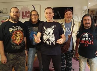 Richard de EVO, Pako Ramos y Julián López de FÜEL, Pedro Galindo y José María Sanromán de ALMA SALVAJE
